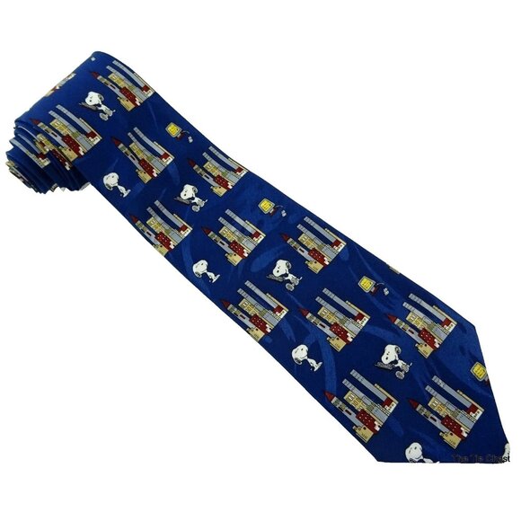 City Dog Snoopy Tie Peanuts Cartoon Funny Necktie - Picture 3 of 4